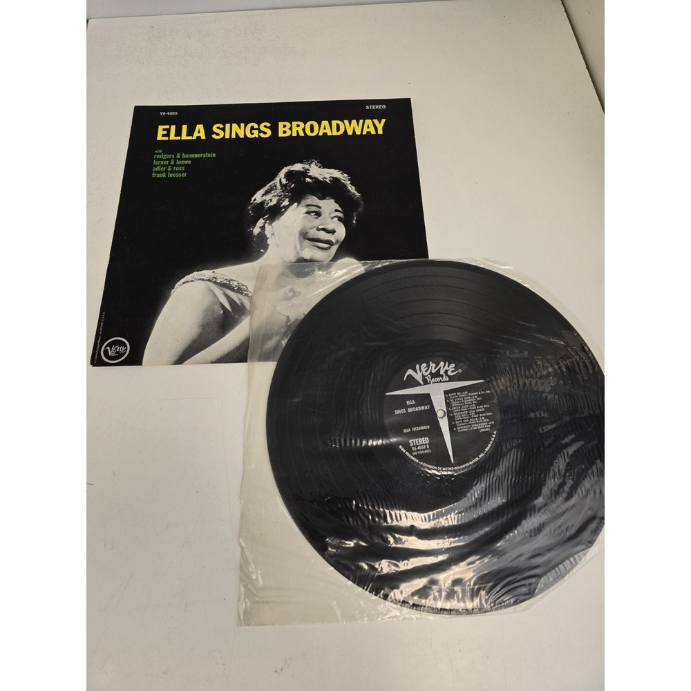 ELLA FITZGERALD Ella Sings Broadway LP 1963 VERVE Vinyl STEREO Jazz EXC